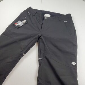 Descente Ski Snowboard Snow Insulated  Pants Black Womens Size 14 L 36w ($225)